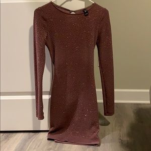 sparkly long sleeve bodycon dress